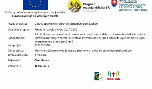 Úprava spevnených plôch so záchytným parkoviskom Úprava spevnených plôch so záchytným parkoviskom